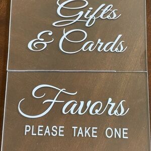 Custom acrylic wedding signs